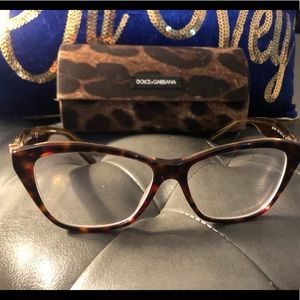 Dolce & Gabbana tortoise shell glasses with case